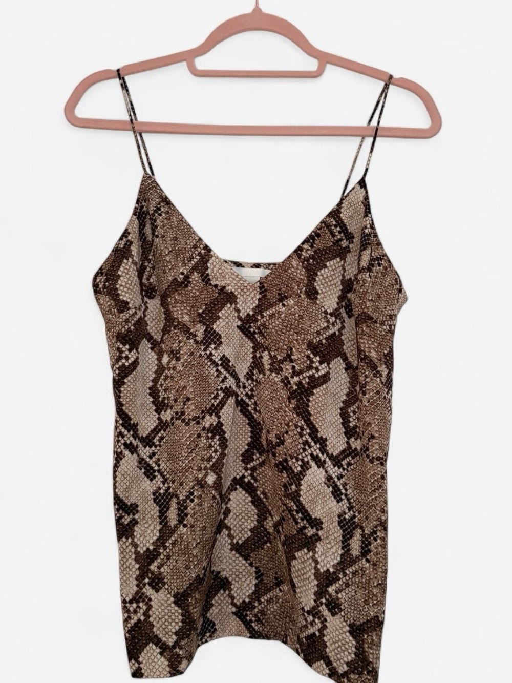 H&M brown and beige snake print cami top US 6